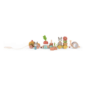 Moulin Roty - Pull-back activity train - Three little bunnies