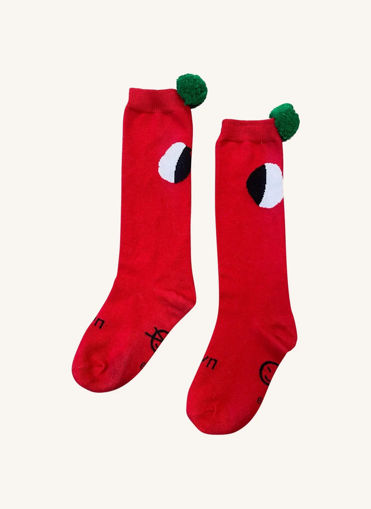 Wynken - Ponponlu Çoraplar | Kırmızı