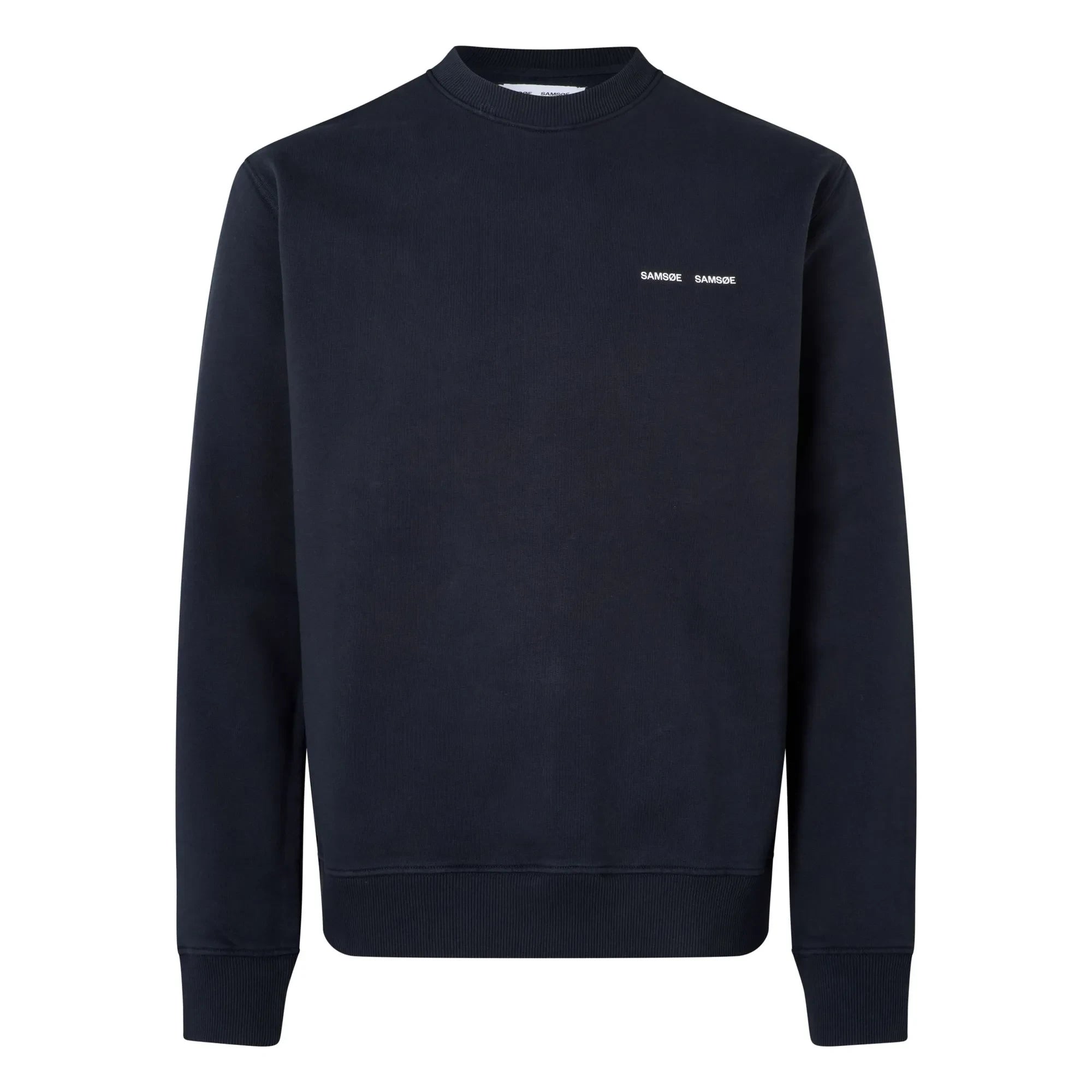 Samsoe Samsoe - Norsbro Organic Cotton Round Neck Sweatshirt | Dark Blue