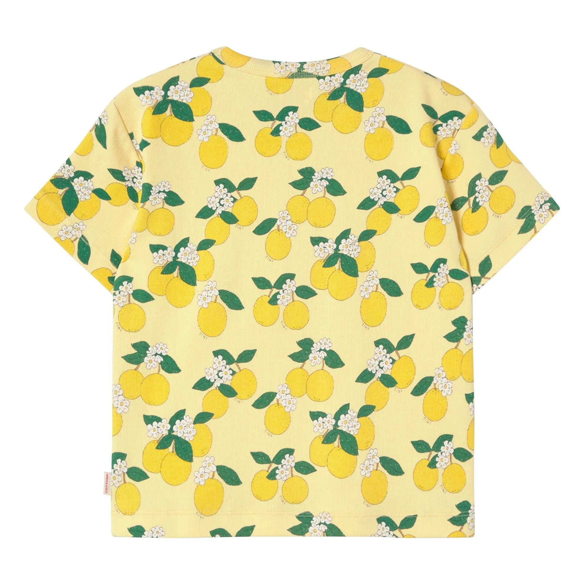 Tinycottons - Embossed T-Shirt Orange Organic Cotton | Pale Yellow