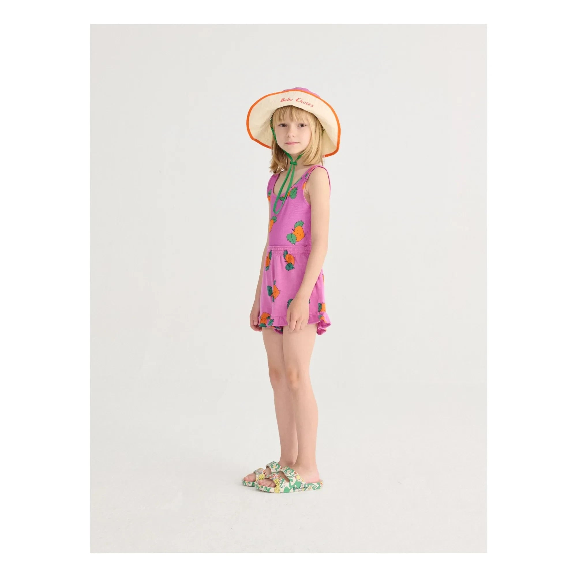 Bobo Choses - Orange Swimsuit Made from Recycled Fibers | Purple