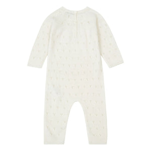 Bonton - Maman Merino Wool Textured Romper | Ecru