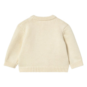 Tinycottons - Rose Embroidered Cardigan | Ecru