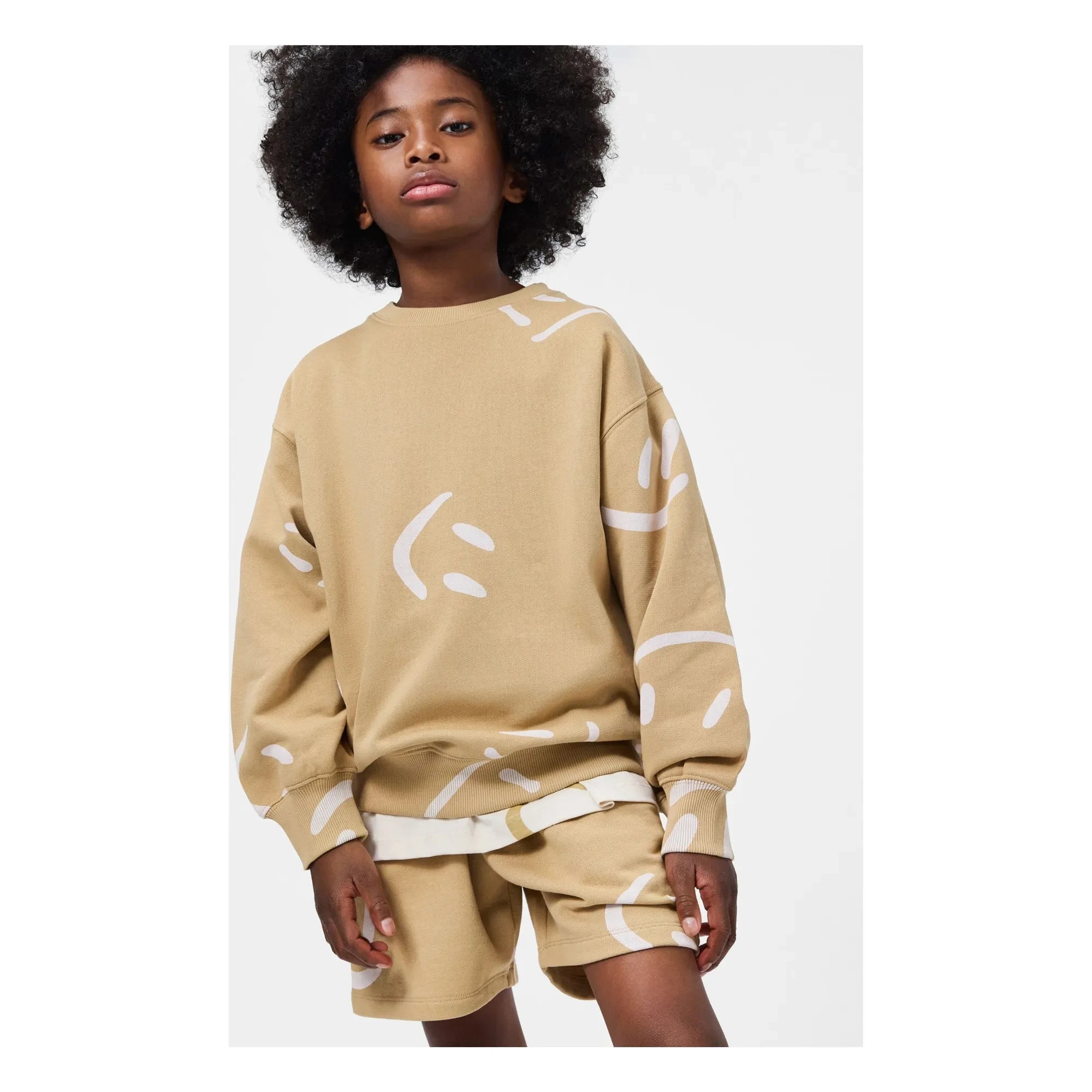 Molo - Monti Smiles organic cotton sweatshirt | Beige
