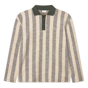 Les Deux - Polo Jacquard Jersey Bowie | Dark Khaki