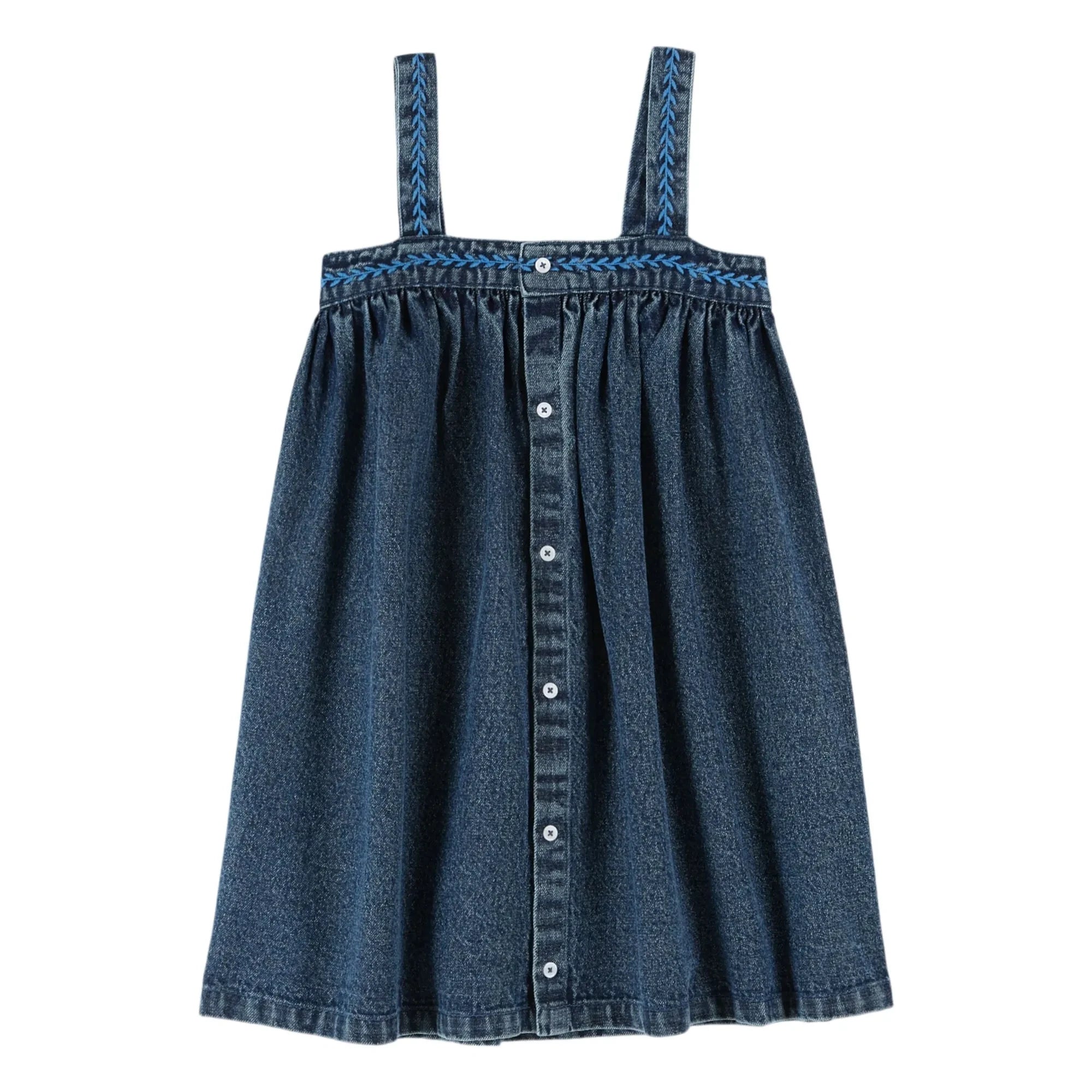 Emile et Ida - Strapless Jean Dress | Blue