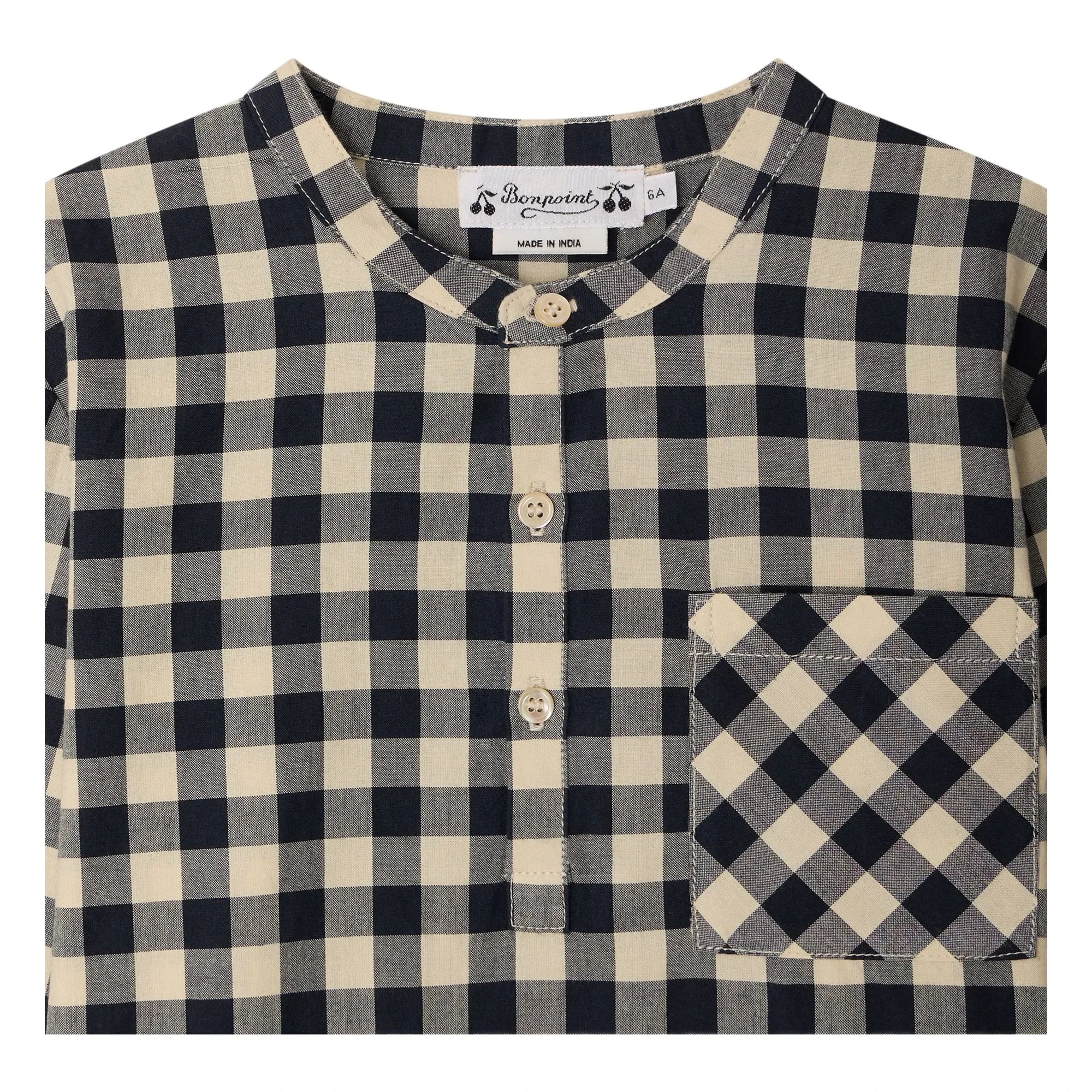 Bonpoint - Carreaux Artist Shirt | Ecru