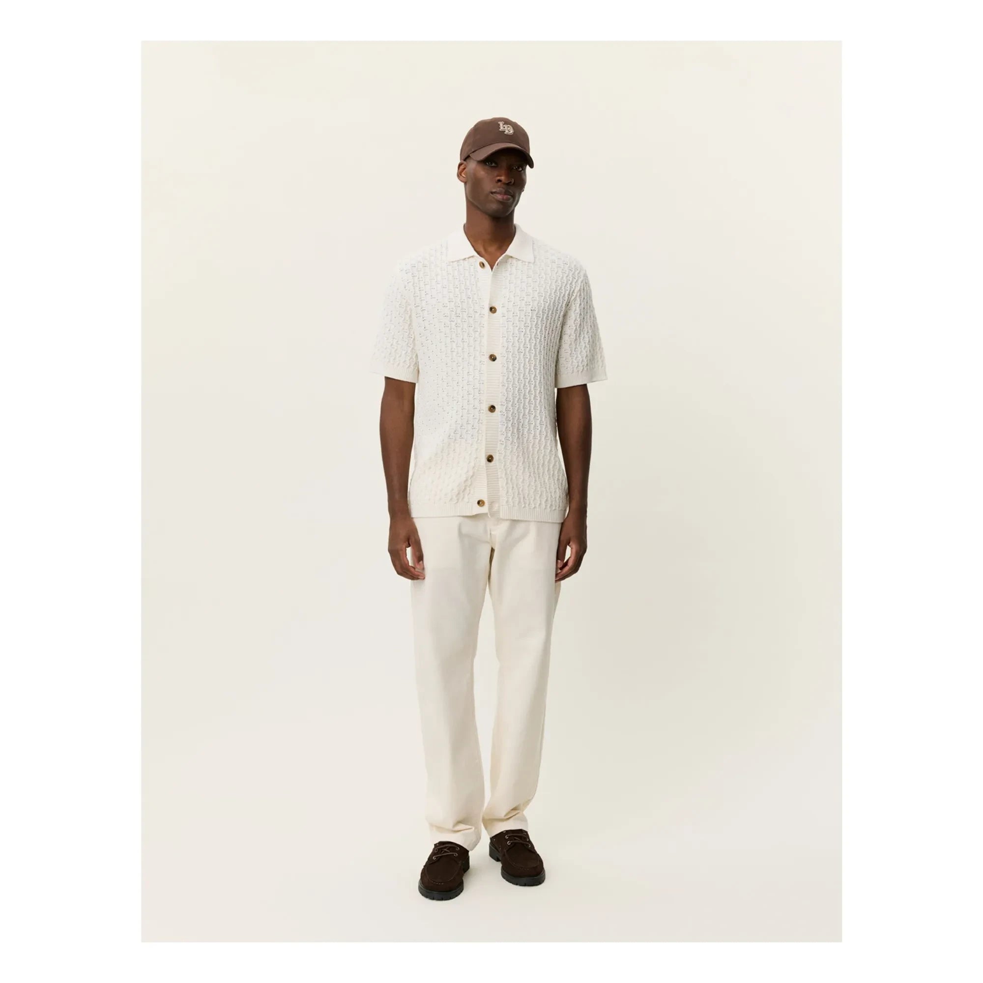 Les Deux - Gespertus Organic Cotton Short Sleeve Shirt | White