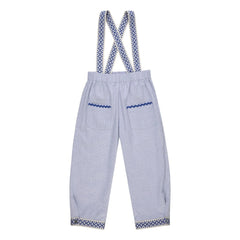 THE LiTTLE POETS - Cesária Striped Organic Cotton Pants | Blue