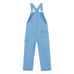 Bonton - Nope Striped Overalls | Blue