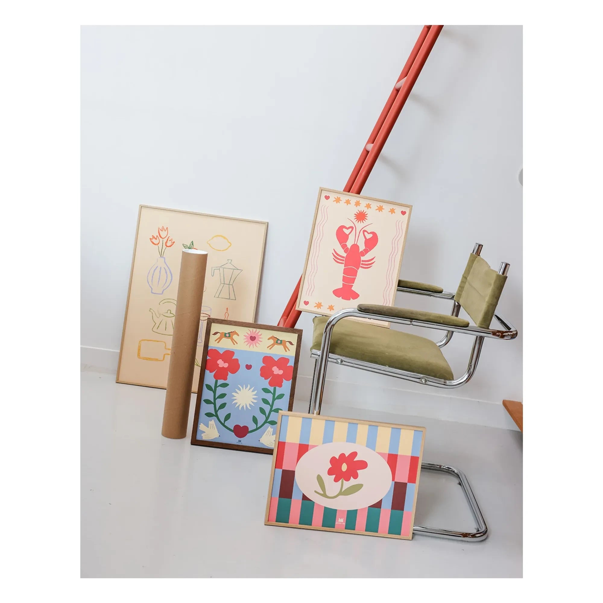 Ma petite vie - Graphic Floral Poster