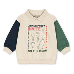 Konges Sløjd - Polka Dot Evening Party Organic Cotton Sweat Polo | Beige