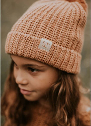 Yuki - Organic Cotton Knit Beanie | Dusty Pink