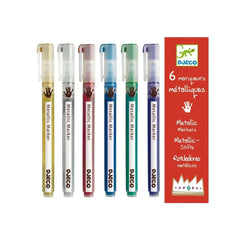 Djeco - 6 Metallic Markers