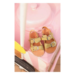 Lazare - Gisèle Suede Sandals | Almond Green