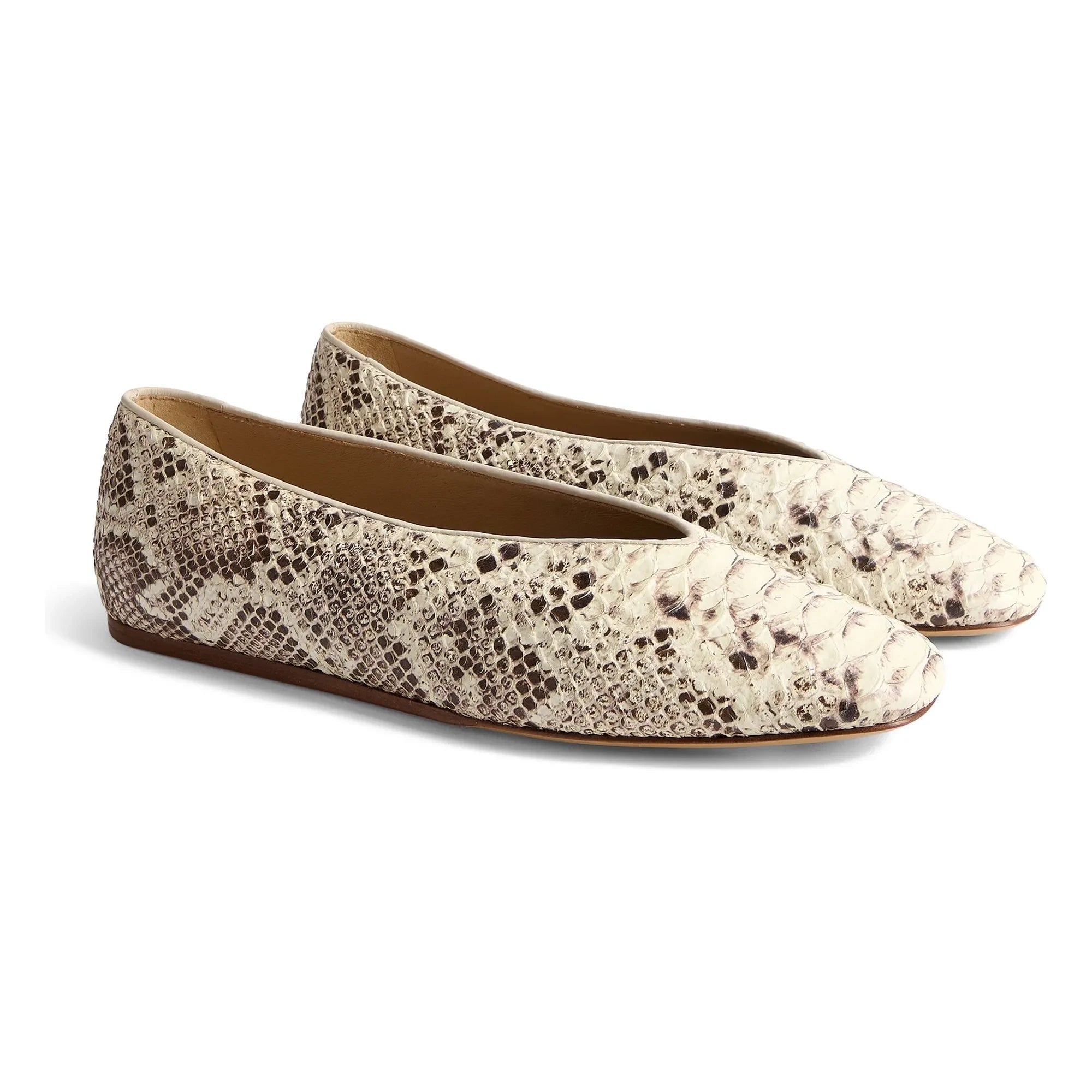 Le Monde Beryl - Classic Regency Leather Ballerina Shoes | Gray