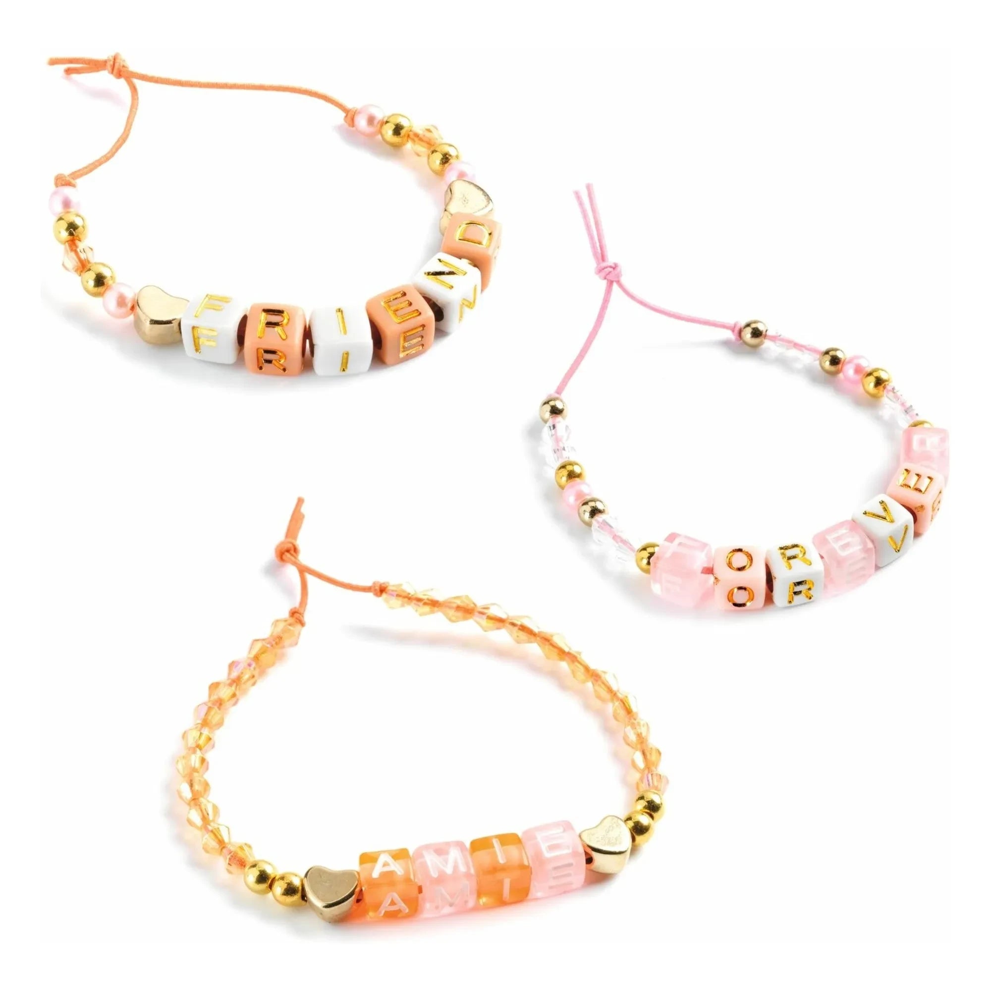 Djeco - Alphabet Beads - 1000-Piece Box | Orange