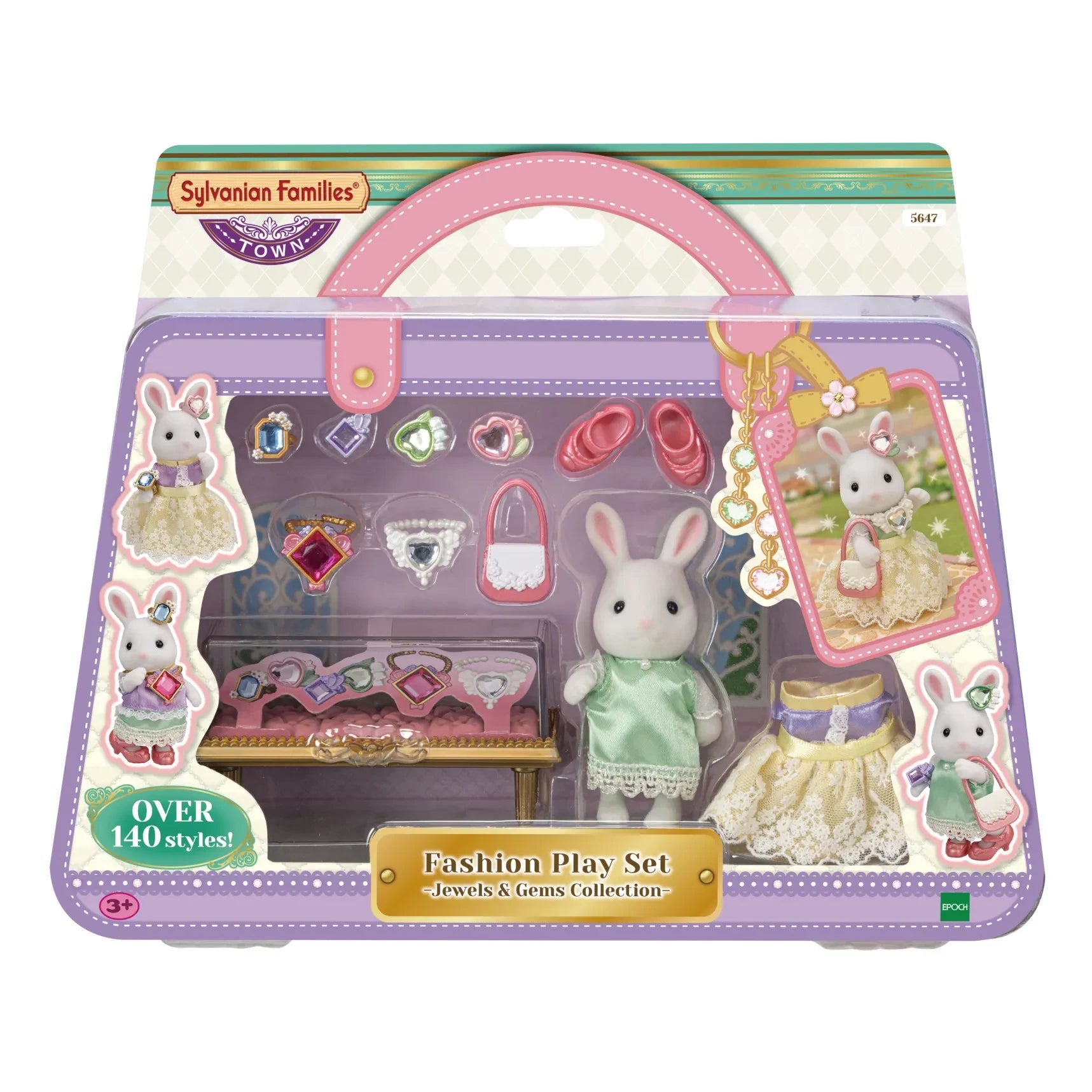 Sylvanian Families - Bib Sister Rabbit and Fashion Suitcase