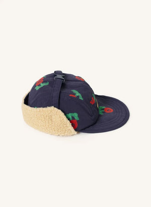 Bobo Choses - Flowered Sherpa Hat Recycled Fibers | Navy