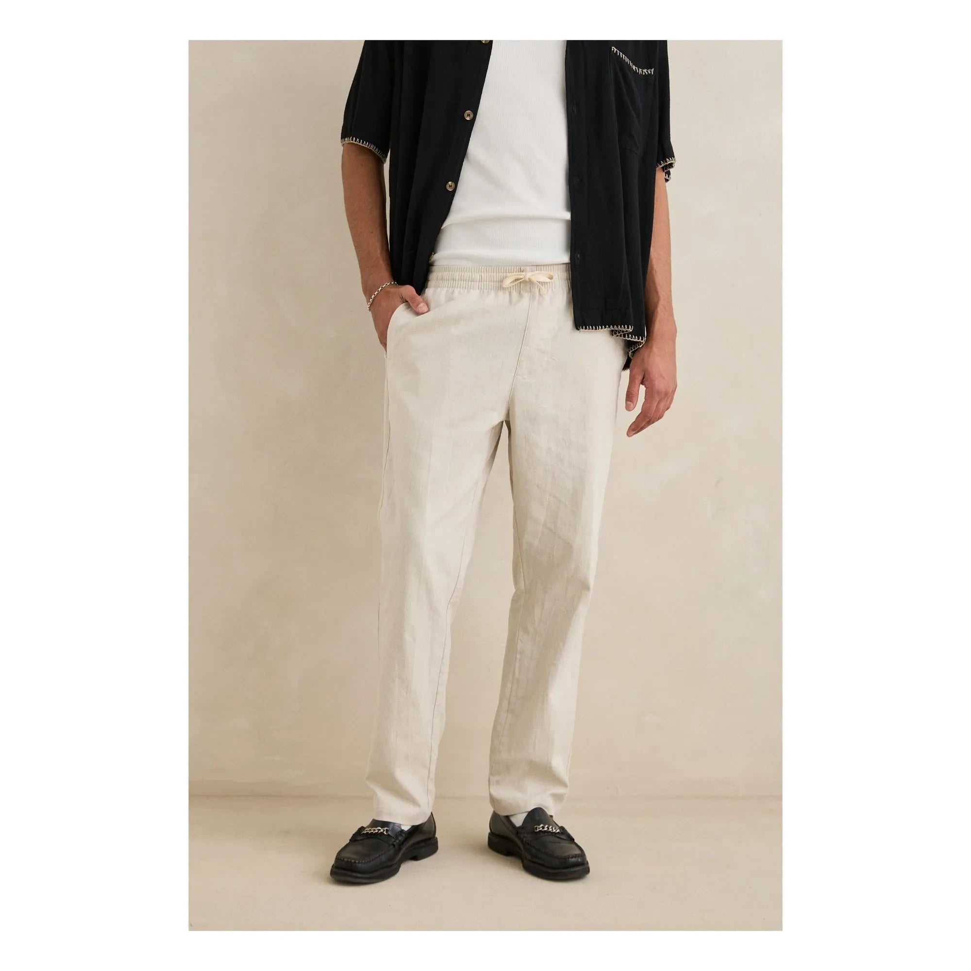Rhythm - Jam Keten Pantolon | Krem