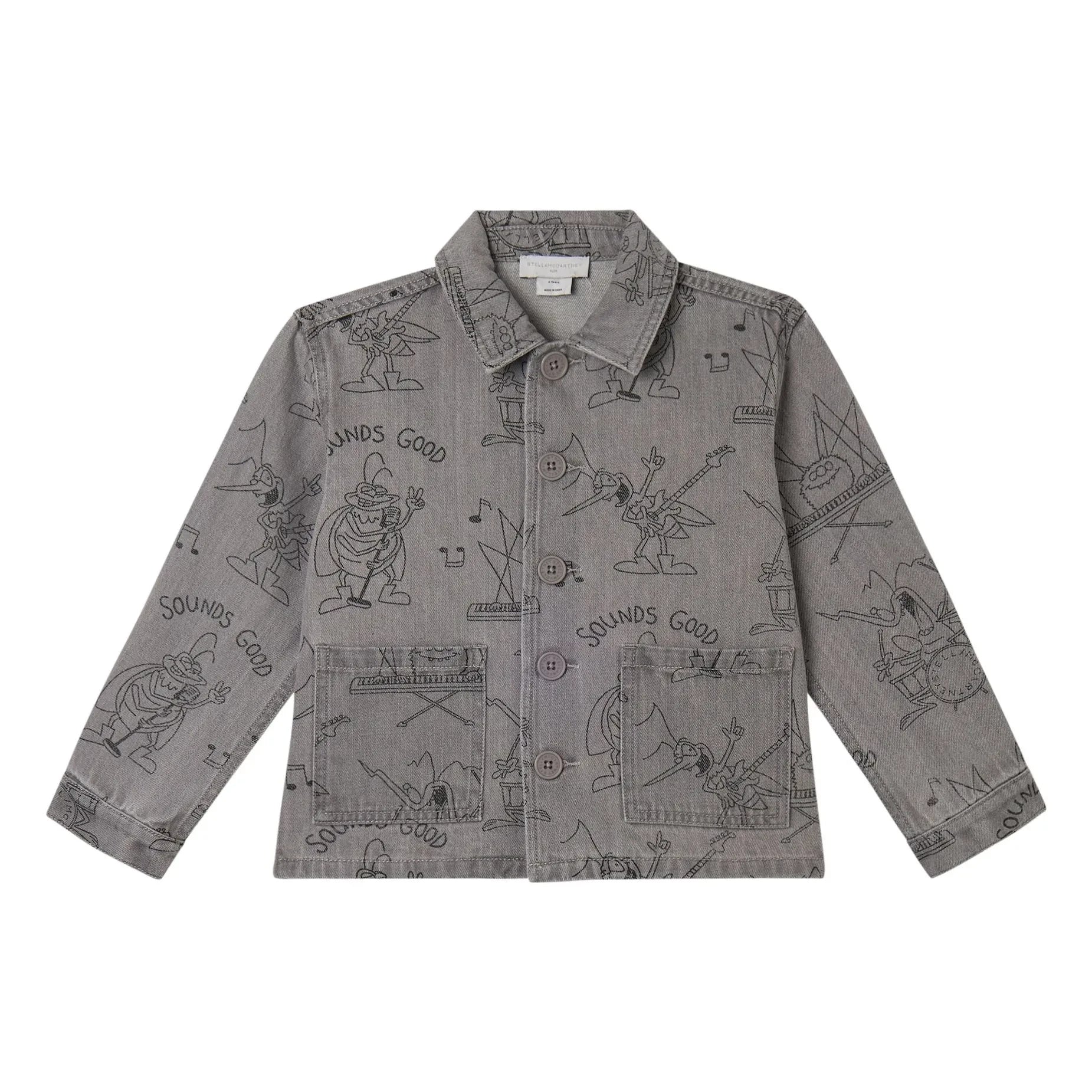 Stella McCartney Kids - Organic Cotton Beet Jacket | Dark Gray