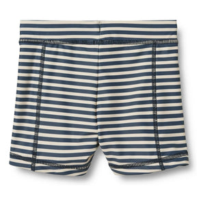 Wheat - Ulrik Print Recycled Fiber Swim Shorts | Dark Blue