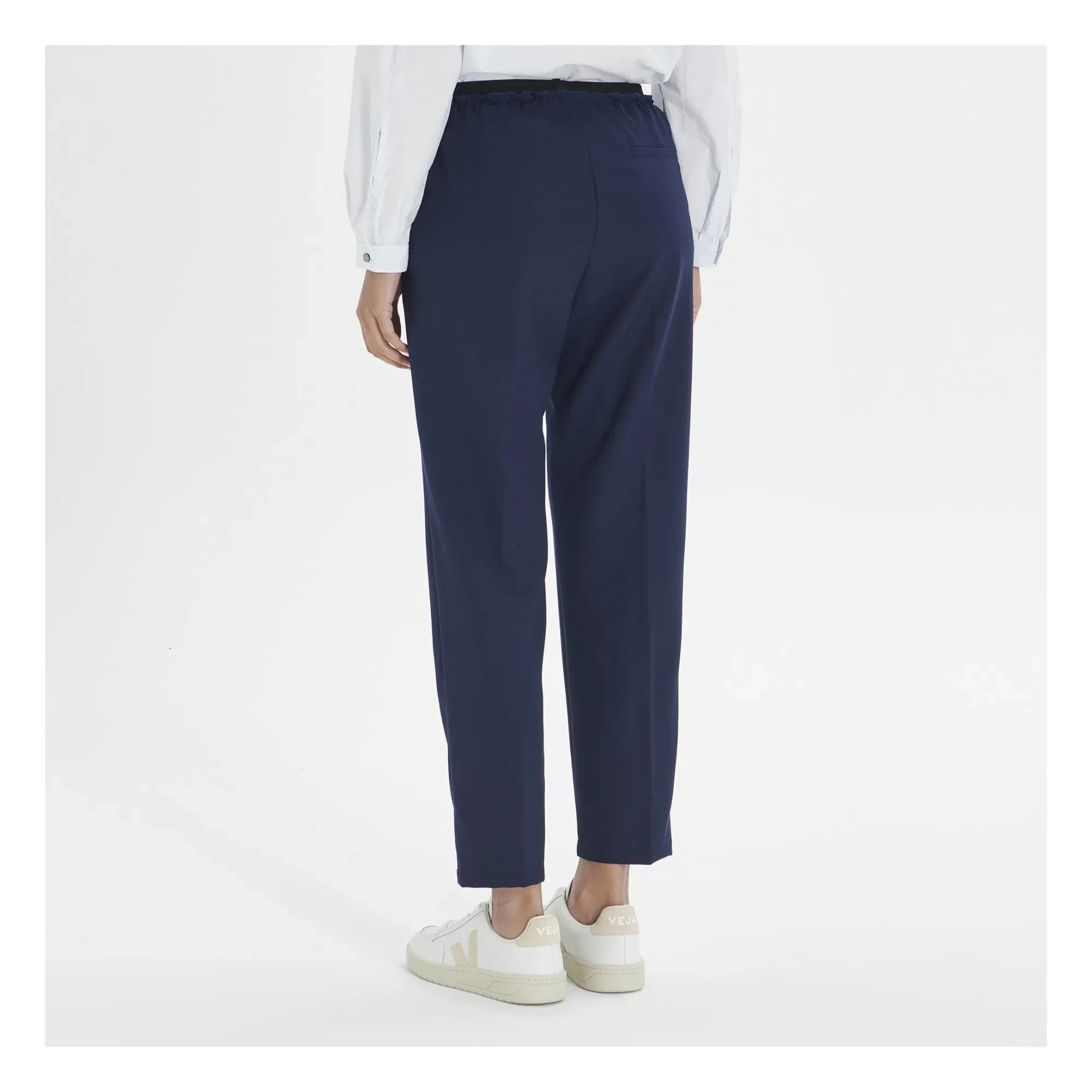Pomandère - Elastic Wool Pants | Navy Blue