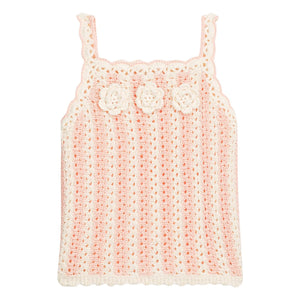 Louise Misha - Larya Striped Mesh Top | Pink