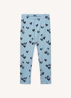 Liewood - Marien Ribbed Heart Organic Cotton Leggings | Blue