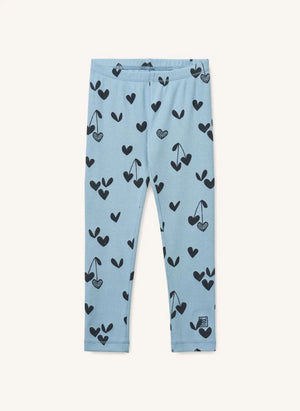 Liewood - Marien Ribbed Heart Organic Cotton Leggings | Blue