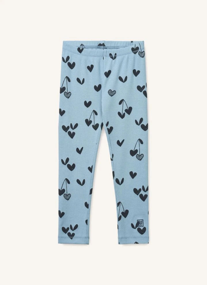 Liewood - Marien Ribbed Heart Organic Cotton Leggings | Blue
