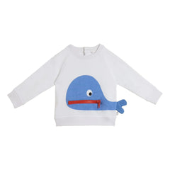 Stella McCartney Kids - Whale Zip Sweat | White
