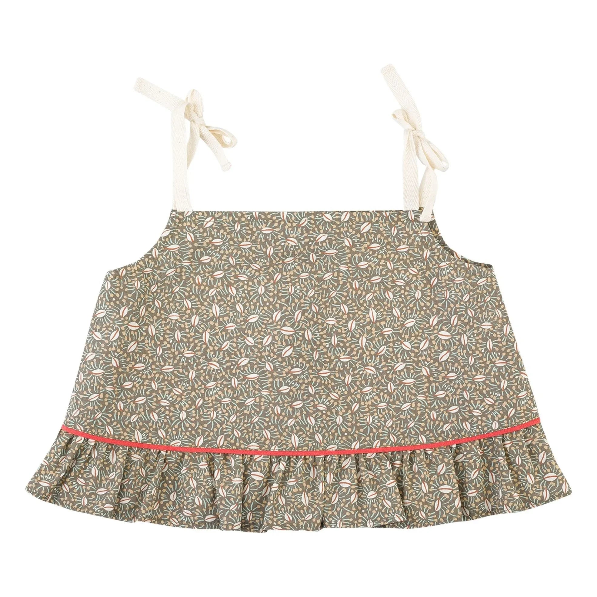 THE LiTTLE POETS - Rosalia Nature Organic Cotton Crop Top | Khaki Brown