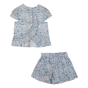 Tartine et Chocolat - Liberty Blouse and Shorts Set | White