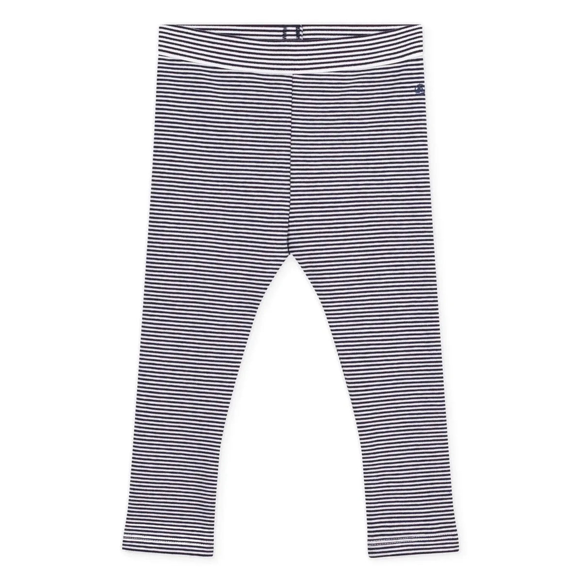 Petit Bateau - Çizgili Organik Pamuk Tayt | Lacivert