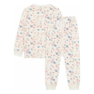 Petit Bateau - Organic Cotton Floral Pajamas | Ecru