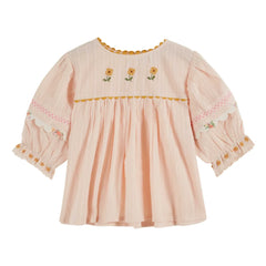 Emile et Ida - Floral Embroidered Blouse | Cream
