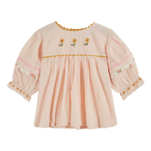 Emile et Ida - Floral Embroidered Blouse | Cream