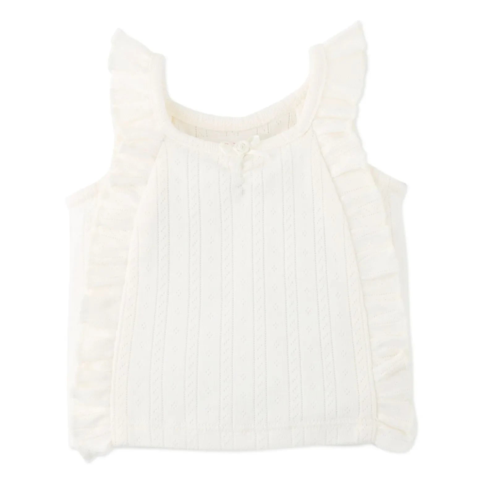 Gingersnaps - Freyja Pointelle Top | Ecru
