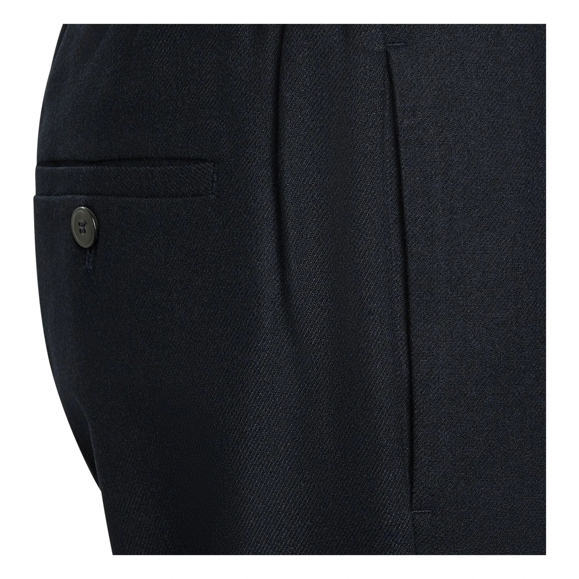 Pomandère - Lastikli Flanel Pantolon | Lacivert