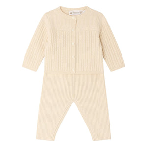 Bonpoint - Lavina Yün Hırka ve Pantolon Takımı | Krem