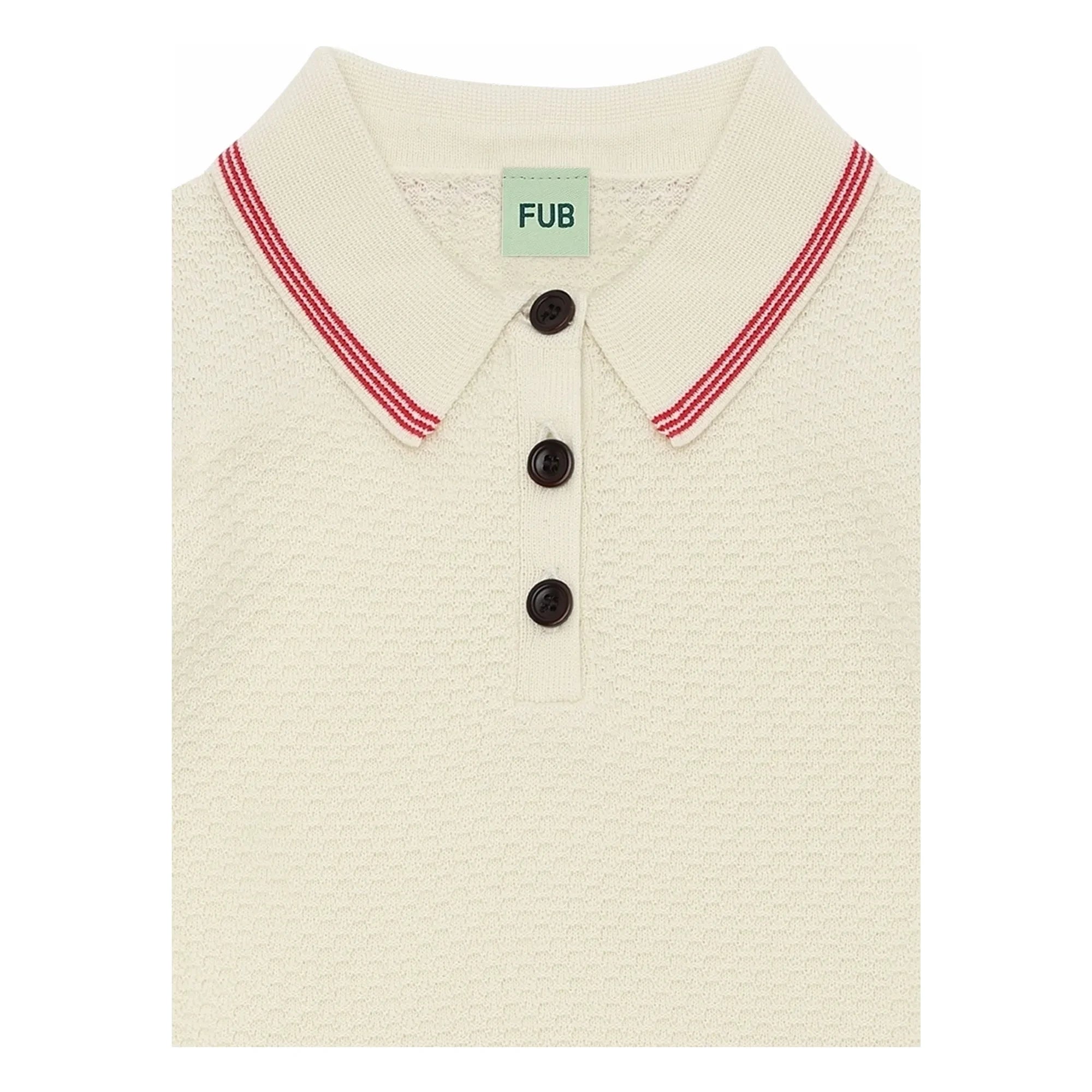 FUB - Polo Piqué Fine Knit Organic Cotton | Off-White