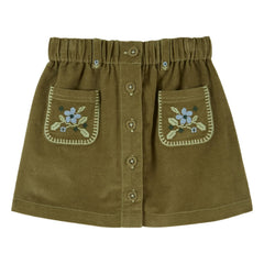 Emile et Ida - İşlemeli Çiçek Etek | Haki