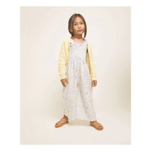 Owl - Organic cotton V-neck ribbed cardigan | Yellow
