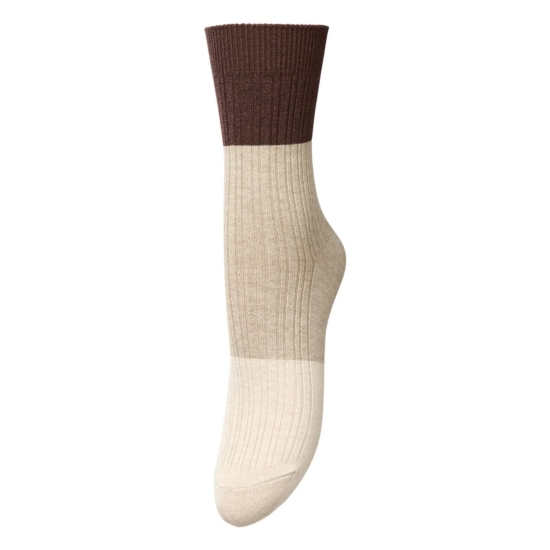 Becksöndergaard - Color Block Bam Socks | Beige