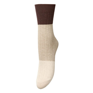 Becksöndergaard - Color Block Bam Socks | Beige