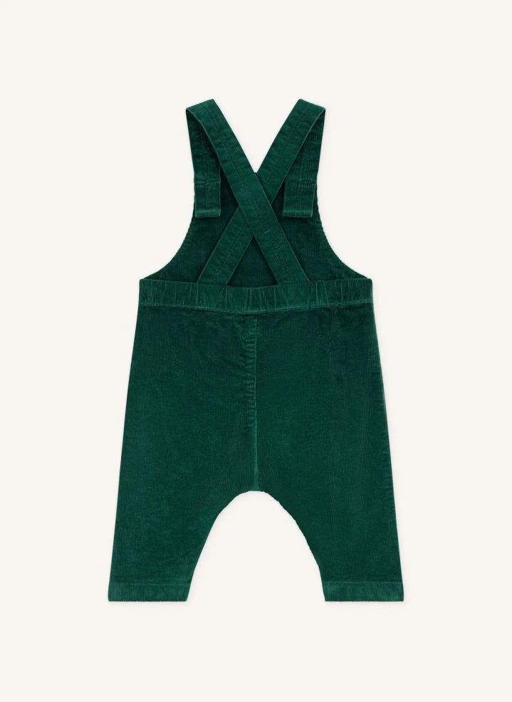 Petit Bateau - Organik Pamuklu Kadife Salopet | Krom yeşili