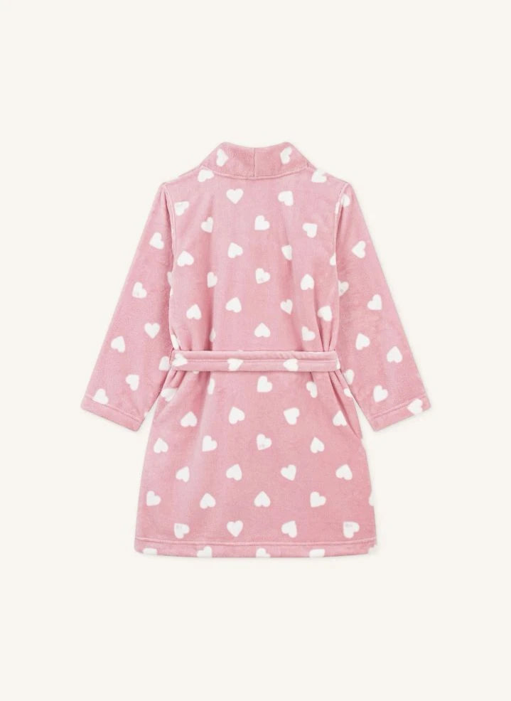 Petit Bateau - Heart-Patterned Dressing Gown | Pink