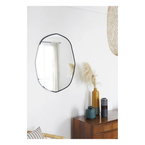 M Nuance - Extra Flat Black Contour Mirror with Pahlá Frame - Asymmetric 66 x 85 cm | Black