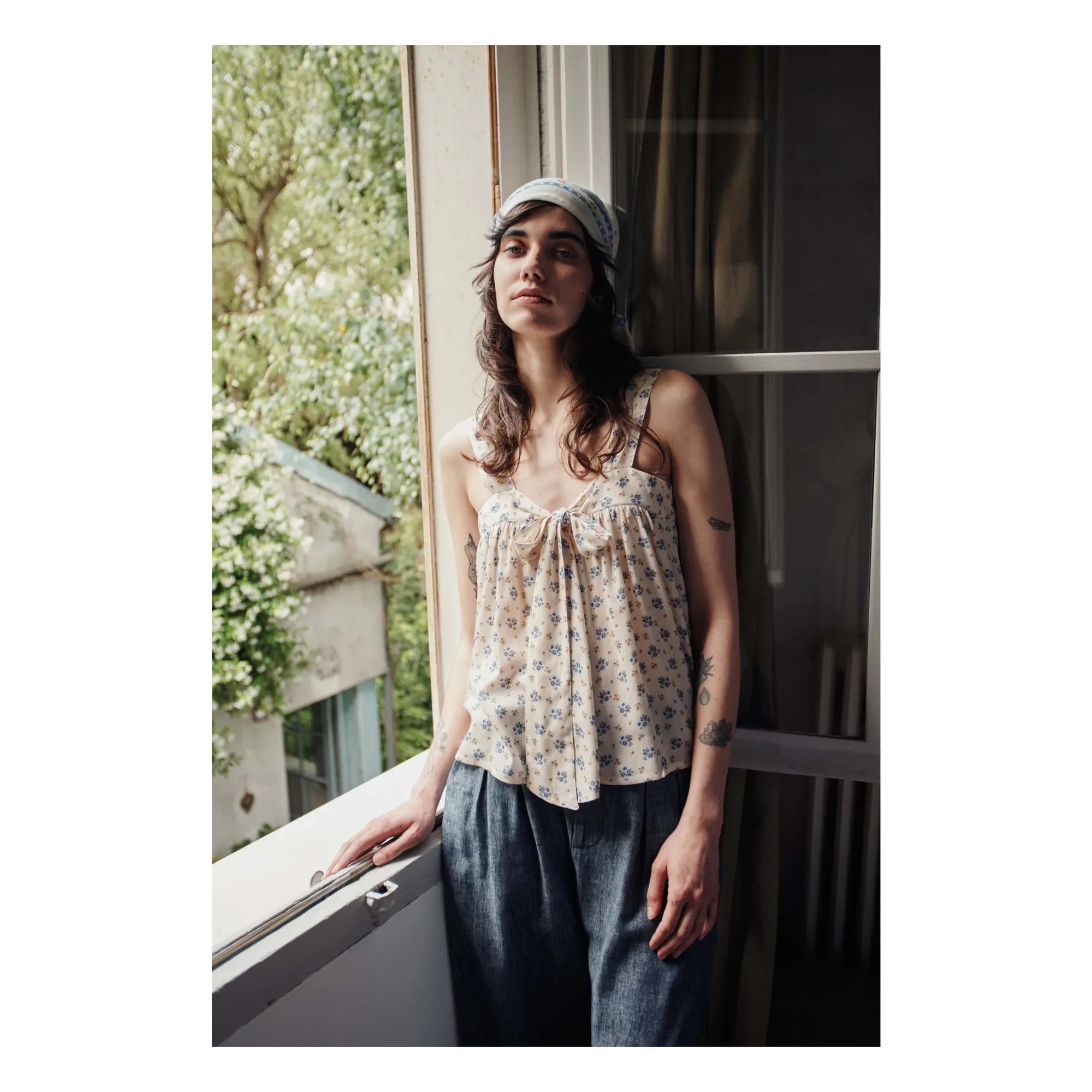 Emile et Ida - Linen and cotton pants | Navy blue